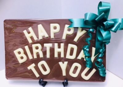 Happy Birthday Chocolate Plaque