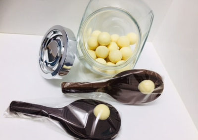 Chocolate Tennis Racquets + Balls